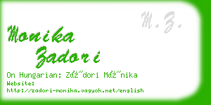 monika zadori business card